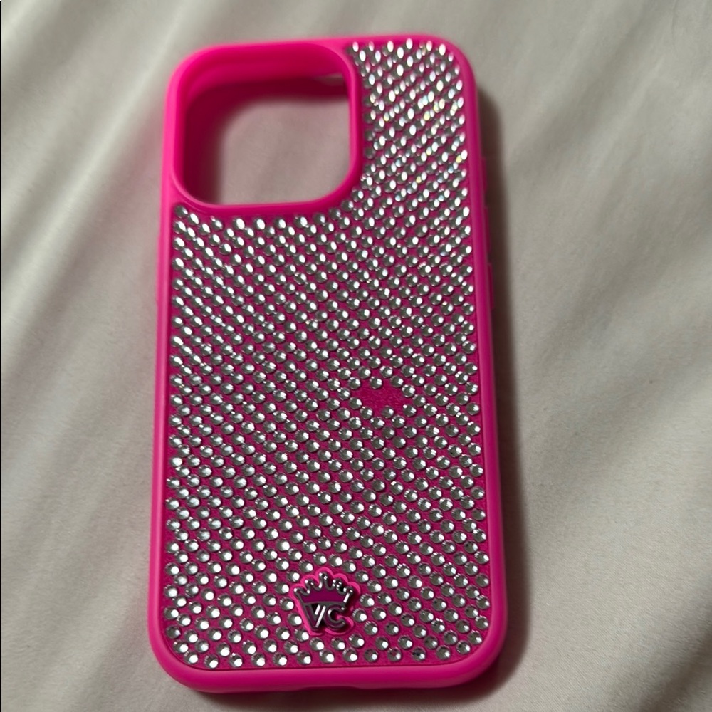 Luxurious Pink Rhinestone Phone Case Velvet Caviar